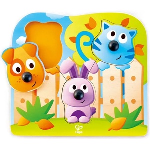 Hape Дървен пъзел за бебета Hape - Животни (H1309) - baby