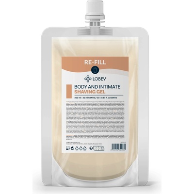 Lobey Classic Náhradní náplň Gel na holení pro tělo a intimní partie 200 ml + 20 ml GRATIS – Hledejceny.cz
