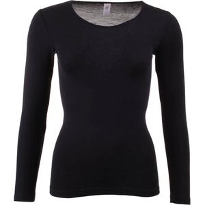 Engel Дамско копринено термобельо Engel Women's Undershirt L/S Merino base layer - Black - размер 34/36 (EU) (114-0634-0511)
