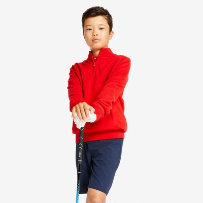Inesis detský golfový pulóver do vetra červený