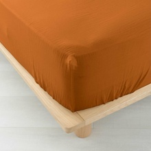 douceur d'intérieur Oranžová/hnedá mušelínová plachta Angelia 140x190