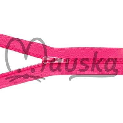 Zip spirálový bundový 5mm dělitelný délka 40 cm - MALINOVÁ RŮŽOVÁ