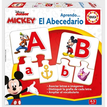 Educa Образователен пъзел, Educa, Mickey and Friends, Азбука, 81части (EDU19328)