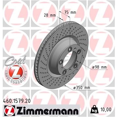 ZIMMERMANN Brzdový kotúč 460157920