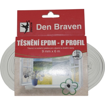 Den Braven Těsnění EPDM- P profil bílý 9x5,5x6m Mappy