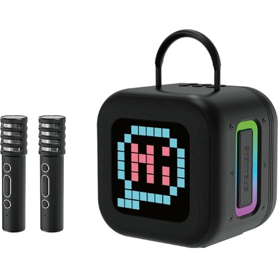 Bezdrátový Bluetooth karaoke reproduktor se 2 mikrofony černý