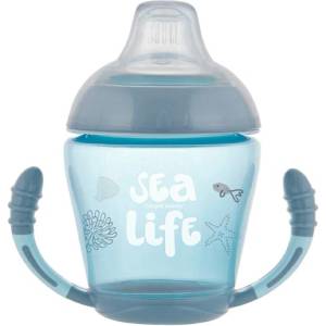 Canpol babies Неразливаща се чаша с дръжки Canpol - Sea Life, 230 ml, Синя (56/501_gry)