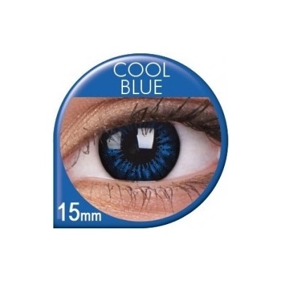 MaxVue ColorVue Big Eyes Cool Blue barevné tříměsíční nedioptrické 2 čočky