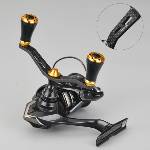 GOMEXUS Двойна ръкохватка (ноб) за дръжка GOMEXUS Carbon Black & Gold Spinning Double Handle 82mm за макари Daiwa, Shimano и други Риболовна макара