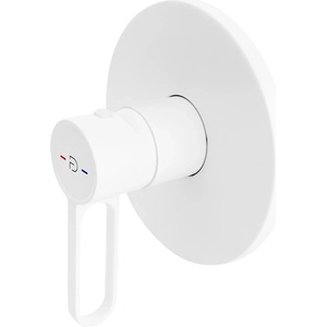 FDesign Zaffiro матово бял вграден смесител за душ с вградено тяло (FD1-ZFR-7PA-33)