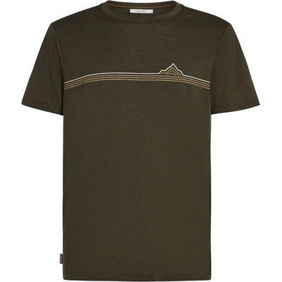 Icebreaker Men Merino 150 Tech Lite SS Tee Range Stripes Размер: L / Цвят: тъмно кафяв