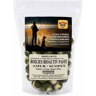 Krmiva Hulín Boilies Bioactiv Paste Amur speciál a White scopex 500 g 22 mm