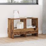 vidaXL Етажерка за списания Старо дърво 68, 5 x 30 x 45 см (890990)