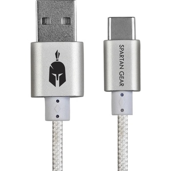 Spartan Gear Кабел Spartan Gear, от USB A(м) към USB C(м), 2m, бял
