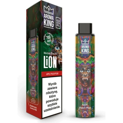 AROMA KING LION POD + baterie 20 mg Apple Peach Pear 350 mAh 1 ks