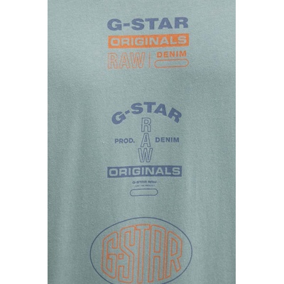 G-Star Raw Памучна тениска G-Star Raw в сиво с принт D25083-C506 (D25083.C506)