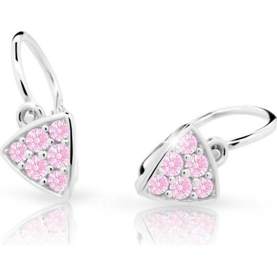 Danfil detské náušnice C2207 z bieleho zlata pink brizura