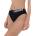 Fundango Sahara Mid Waist Full bikini bottom - Black (Black Pattern)