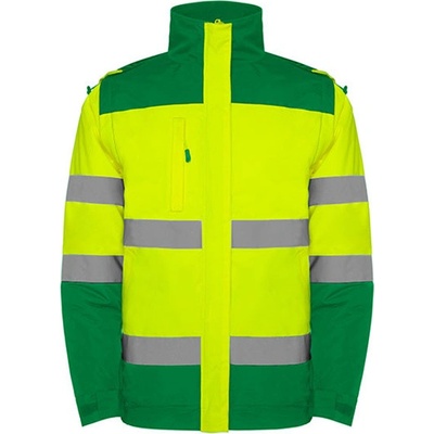 Roly Epsylon Pánska Hi Viz parka HV9304 Garden Green