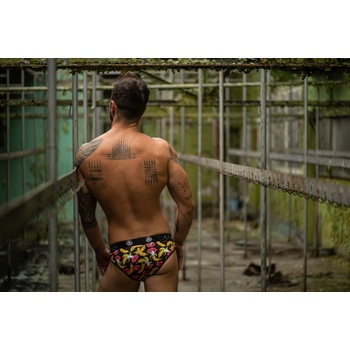 Anais Мъжки Слипове Slipy-Banana-Czarno-tyV-61413-Czarno-Żółty - Черен, размер L