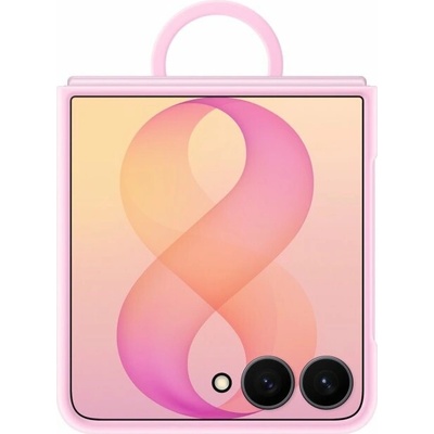 Samsung Silikonový magnetický kryt s držiakom na prst Galaxy Z Flip8 Pink EF-EF776CVEGWW