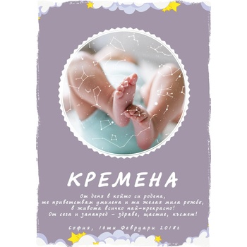 Image 1 of Takedstars Звездна Карта - Детски 8 (Postervramka-39-w1)