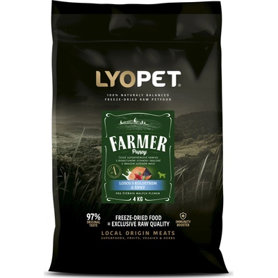 Lyopet pro štěňata Losos chia semínka a kolostrum 3 x 4 kg