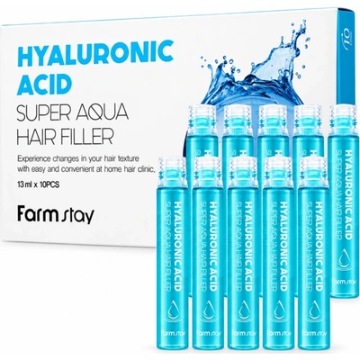 Farmstay Hyaluronic Acid Super Aqua Hair Filler Filler s kyselinou hyalurónovou 10 x 13 ml