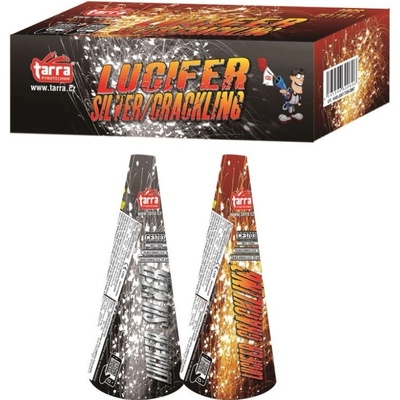 Tarra pyrotechnik Kónické fontány LUCIFER SILVER CRACKLING 2 ks