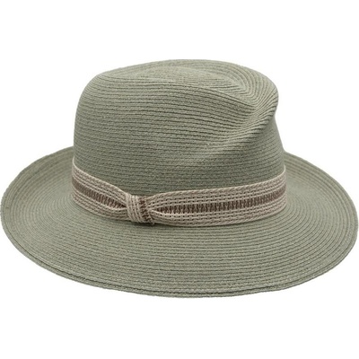 Mayser Simone Salbei luxusní dámský nemačkavý klobouk Fedora ručně šitý UV faktor 80