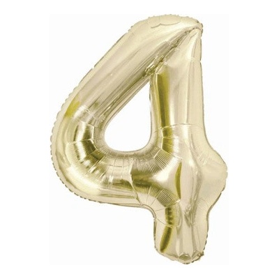 Godan Fóliový balonek číslice 4 barva šampáň 85 cm