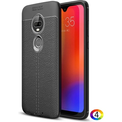 Motorola Moto G7 / G7 Plus Удароустойчив Litchi Skin Калъф и Протектор