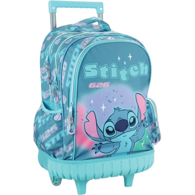 GIM S.A. Dětský cestovní batoh na kolečkách LILO A STITCH prémiový Brush It Out modrý 46 cm