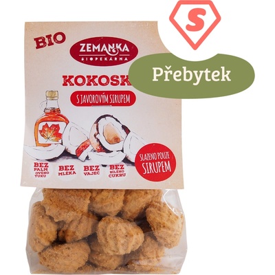 Biopekárna Zemanka Bio kokosky s javorovým sirupem 100 g
