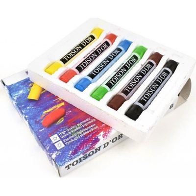 KOH-I-NOOR Křída prašná kulatá souprava TOISON D´OR 8511 6 barev – Zboží Mobilmania