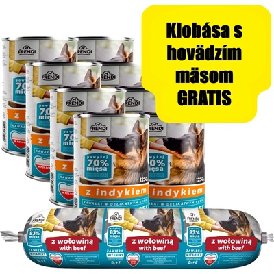 Frendi Adult kúsky v jemnej omáčke s morčacím mäsom 8 x 1250 g