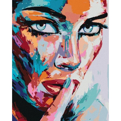 zuty Malování podle čísel Portrét barevná žena 40 x 50 cm vypnuté plátno na rám 8596530058052