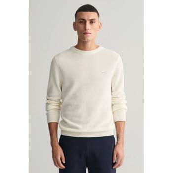 Gant Cotton Pique C-neck bílá