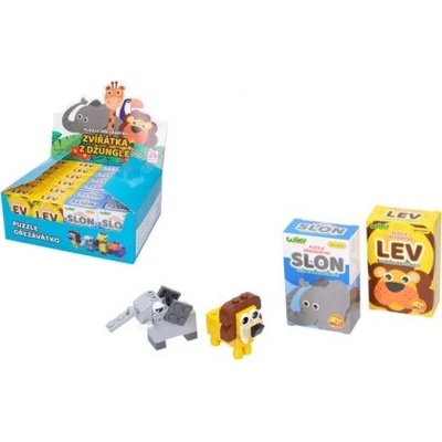 Puzzle stúhadlo na 1ceruzku zvieratko z džungle - sloník -