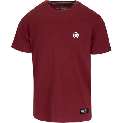 PitBull West Coast tričko pánske small logo 170 burgundy
