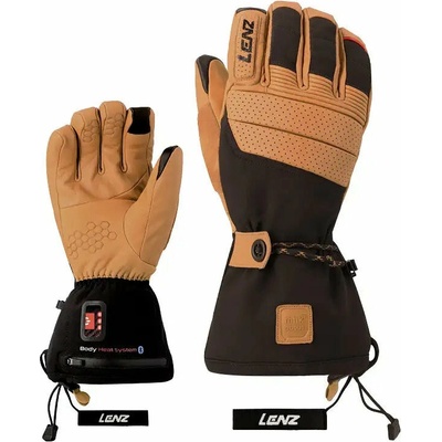Lenz Heat Glove 9.0 Finger Cap Men čierna / hnedá