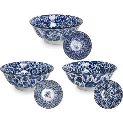 EDO JAPAN Japonská Miska Modrý vzor mix 3 | 21 x 8 cm