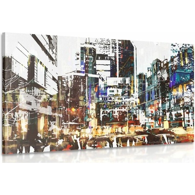 Obraz abstraktní panoráma města - 60x40