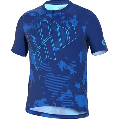 Bicycle Line Блуза с къс ръкав Bicycle Line Men's NERVESA Short Sleeve UPF 30+ Cycling Jersey - Dark Blue