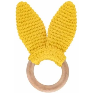 BabyJem Дървена чесалка BabyJem - Amigurumi, Yellow (651)
