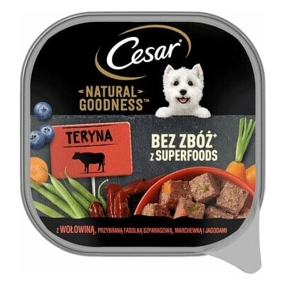 Cesar Natural Goodness hovädzie zelené fazuľky mrkva a čučoriedky 100 g