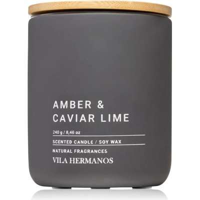 Vila Hermanos Concrete Amber & Caviar Lime ароматна свещ 240 гр