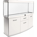 Diversa Solid LED akvarijní set vypouklý bílý 375 l