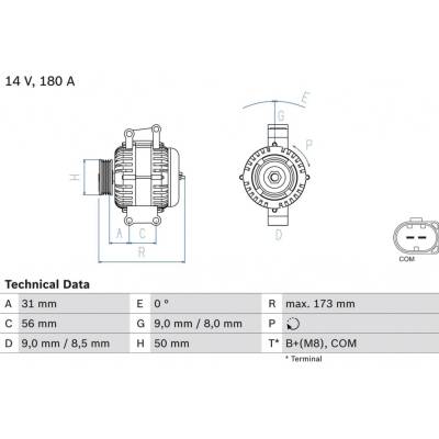Alternátor BOSCH 0 986 047 670