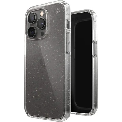 Speck Presidio Glitter Perfect Clear - удароустойчив хибриден кейс за iPhone 14 Pro (прозрачен)